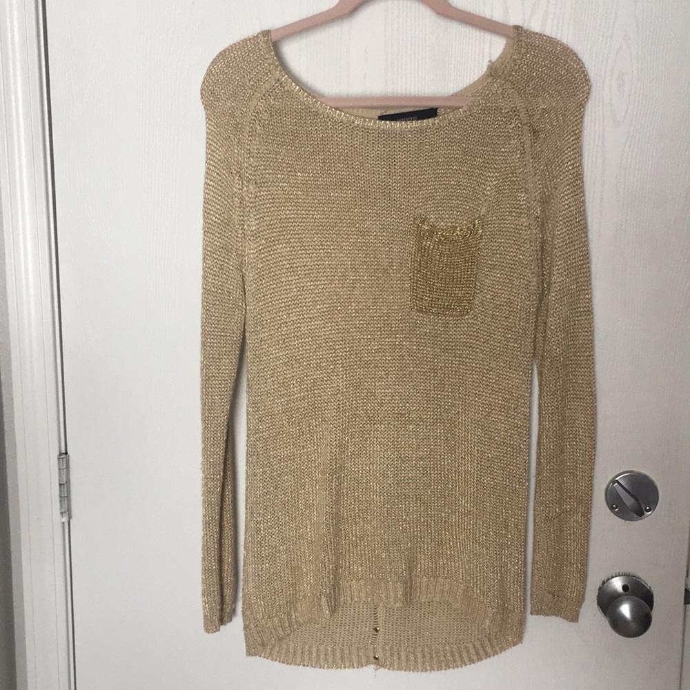 Gold Detail Sweater - Forever 21